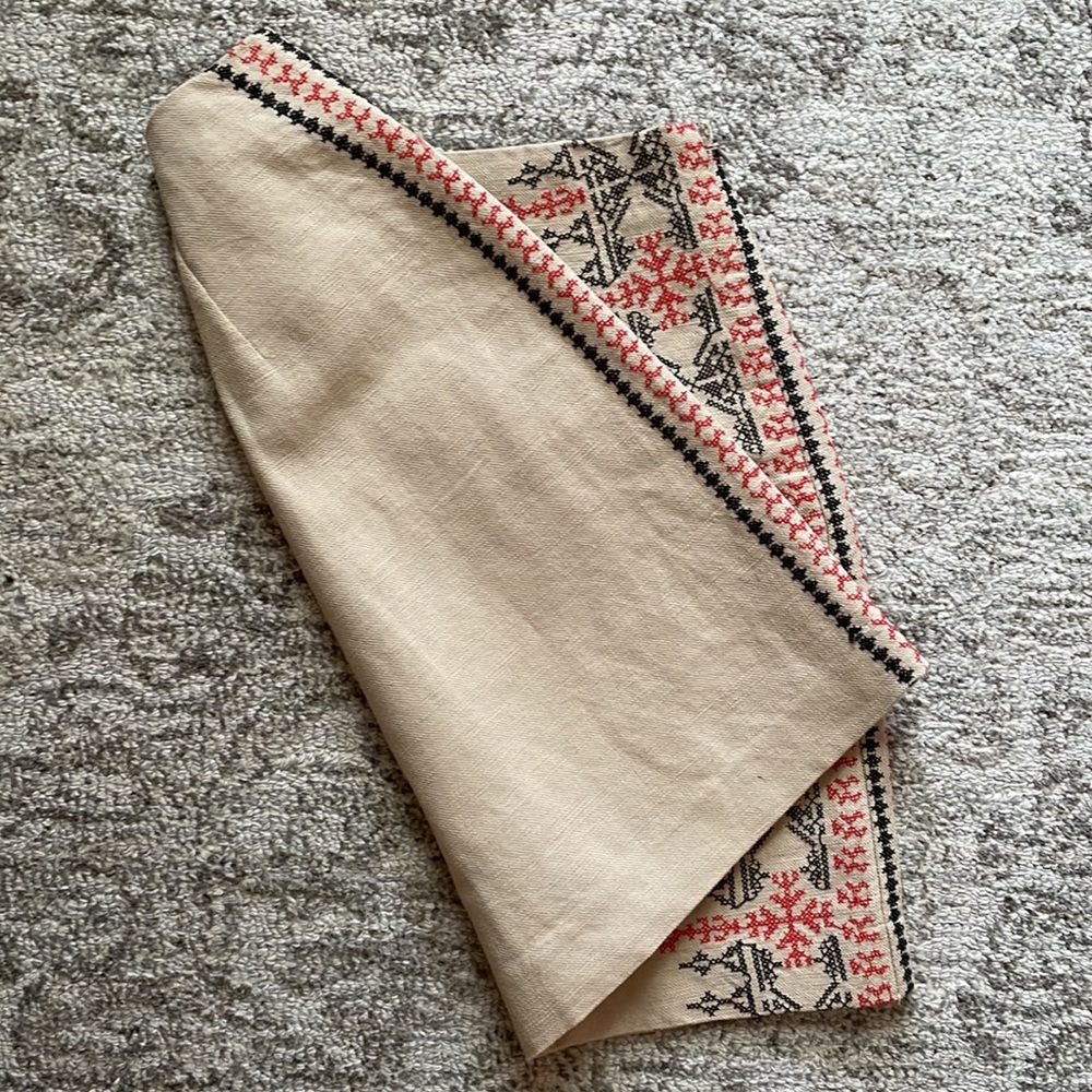 Linen mini skirt